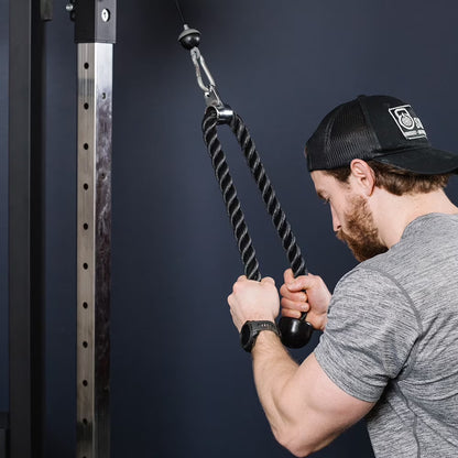 Tricep Rope Press down Rubber Stoppers Strength Machine Attachment