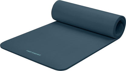 Retrospec Solana Yoga Mat Thick 1/2In Non-Slip Workout Mat with Nylon Strap - 72X24In Exercise Mat for Pilates, Stretching & Fitness - BPA Free, Easy Clean