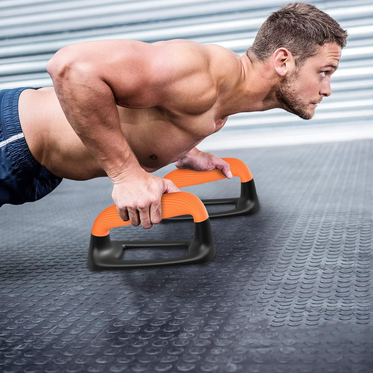 Push up Bars, Pushup Stands with Thickened Soft Plastic Handle, Stable and Non-Slip Base, Pushup Handles Perfect for Floor Strength Training