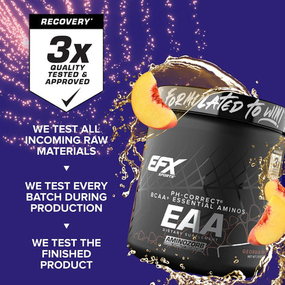 Training Ground EAA | Essential Amino Acids Supplement | Energy & Protein Synthesis | Pre, Intra, or Post Workout | 40 Servings (Georgia Peach)