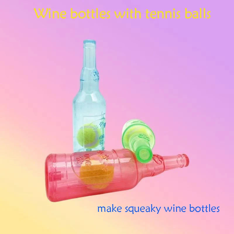 Pet Toy Dog Bite-Resistant Squeaky Tennis Ball Bottle for Self-Entertainment, Boredom Relief, Durable Chew Toy, Interactive Dog Toy