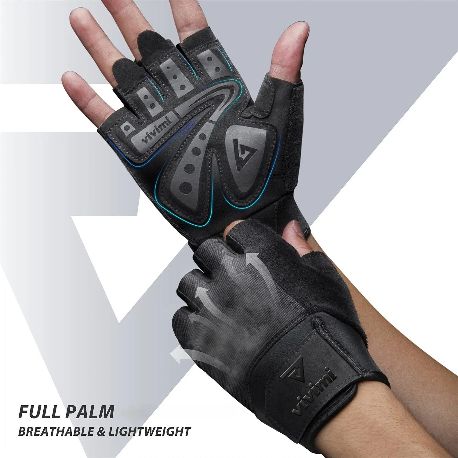 Breathable Half Finger Gym Gloves, Random Print Lightweight Non-Slip Workout Gloves with Wrist Support, Durable Unisex Training Gloves for Weightlifting, Cycling & Daily Fitness, Fitness Accessories