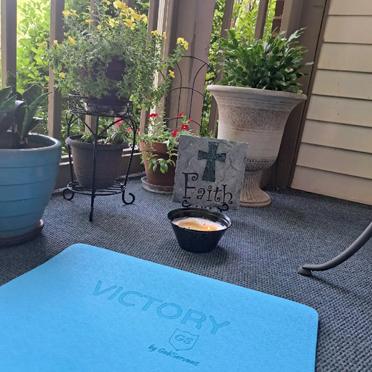Godservant Inspirational Victory Yoga Mat for Fitness and Meditations- Perfect for a Relaxing Yoga Experience