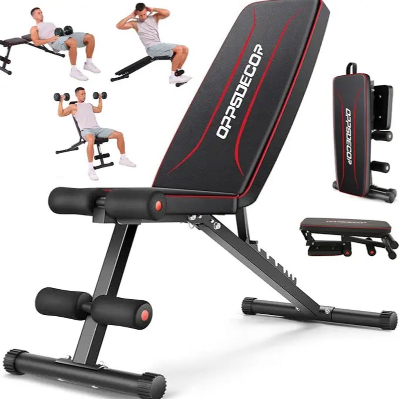 OPPSDECOR Adjustable Weight Bench - Full Body Strength Training Workout Equipment for Home Workout, Home Gym Equipment, 3S Fast Folding, Father'S Day Gifts (Black, White, Pink) Tiktokshopbacktoschool, Fit at Home
