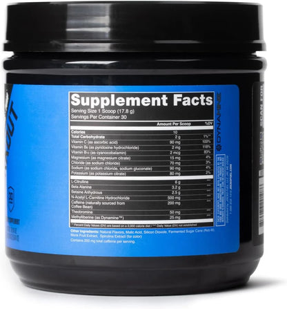 Ultimate Pre Workout Powder - Pre-Workout Energy Powder Drink (Blue Raspberry)
