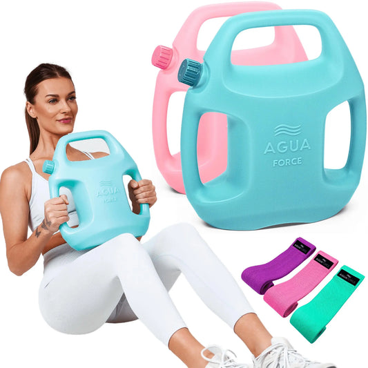 Aguaforce Adjustable Weights (2-11 Lbs): Water-Filled. Versatile Fitness Solution for Home and Travel Workouts. Set of 2 Weights.