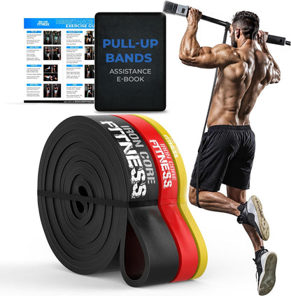 Pull up Assistance Resistance Bands - Long Loop Power Bands for Men and Women - Strength Power Flexibility Training at Home & Gym - Ebooks & Workout Chart Included by