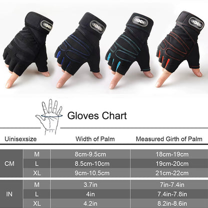 Workout Gloves for Men Women Half Finger Glove with Wrist Wrap for Sport Weight Lifting Training Bicycle Motorcyclist Gym Glove