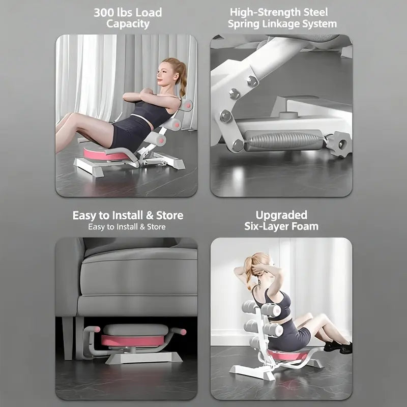 Foldable Sit up Machine & Exercise Equipment,Abdominal Machine Ab Workout Equipment Adjustable,Ab Machine,Gym Stuff,For Home Gym Exercise Equipment,Ab Coaster,Exercise Equipment,Home Workout Gear Sit-Up