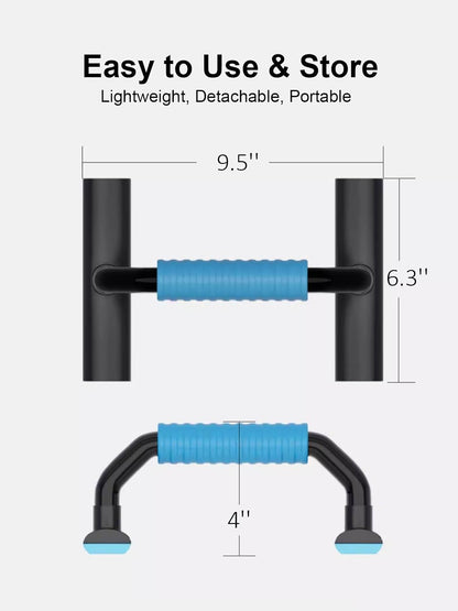 Push up Bars, 4-Inch Elevated Pushup Handles with Wide Non-Slip Base