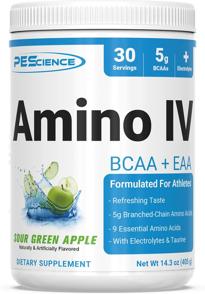 Amino IV BCAA & EAA Powder, Orange Dreamsicle, 30 Servings | Essential Amino Acids, Electrolytes for Hydration and Muscle Recovery, Sugar Free, Taurine, Post Workout