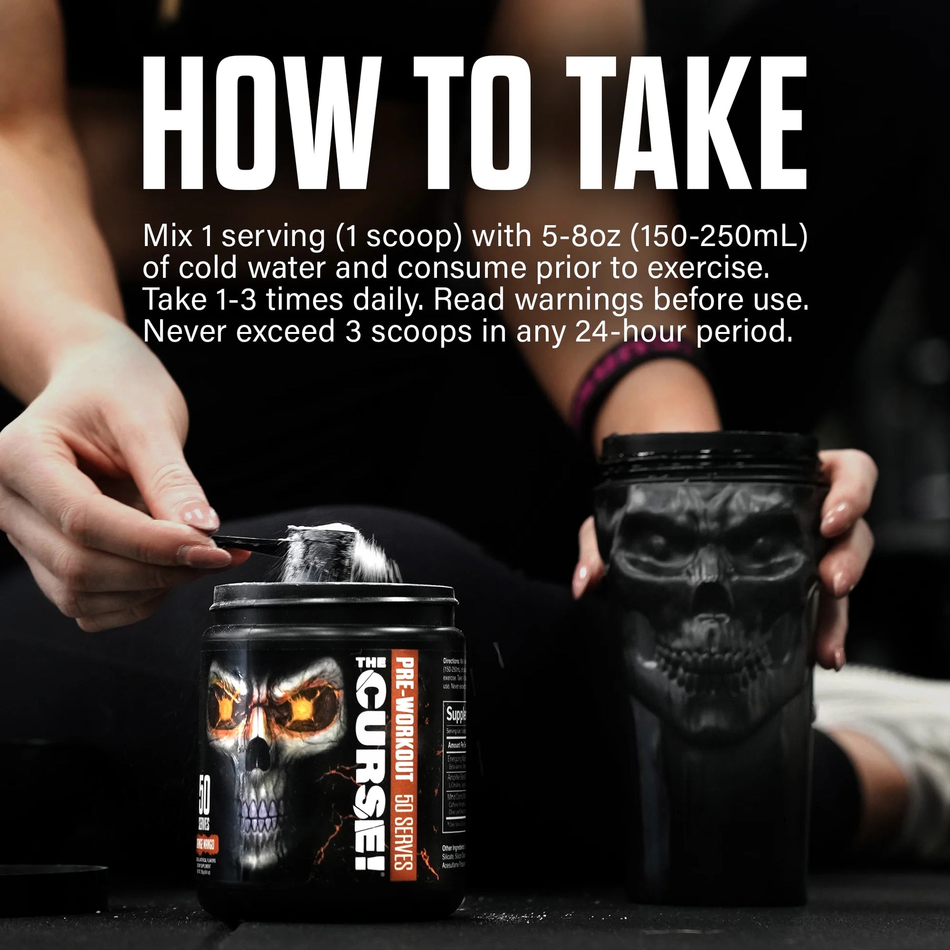 JNX Sports® the Curse Pre Workout Powder Watermelon Pre Workout Mix for Energy and Focus, 50 Serves