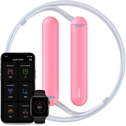 Smart Rope Rookie – Smart Jump Rope with Counter & App, Bluetooth Fitness Tracker, Adjustable Jump Rope for Weight Loss, Cardio, HIIT & Home Workouts