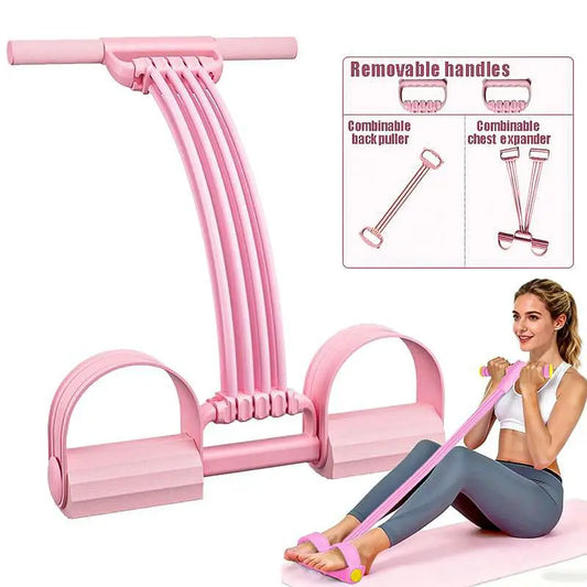 3-In-1 Multifunction Pedal Resistance Band - Elastic Sport Band for Abdominal Training, Stretch Tool & Home Gym Exercise Equipment for Full-Body Working Out, Sit-Ups, Yoga, Abdominal Training Band, Stretch Bands