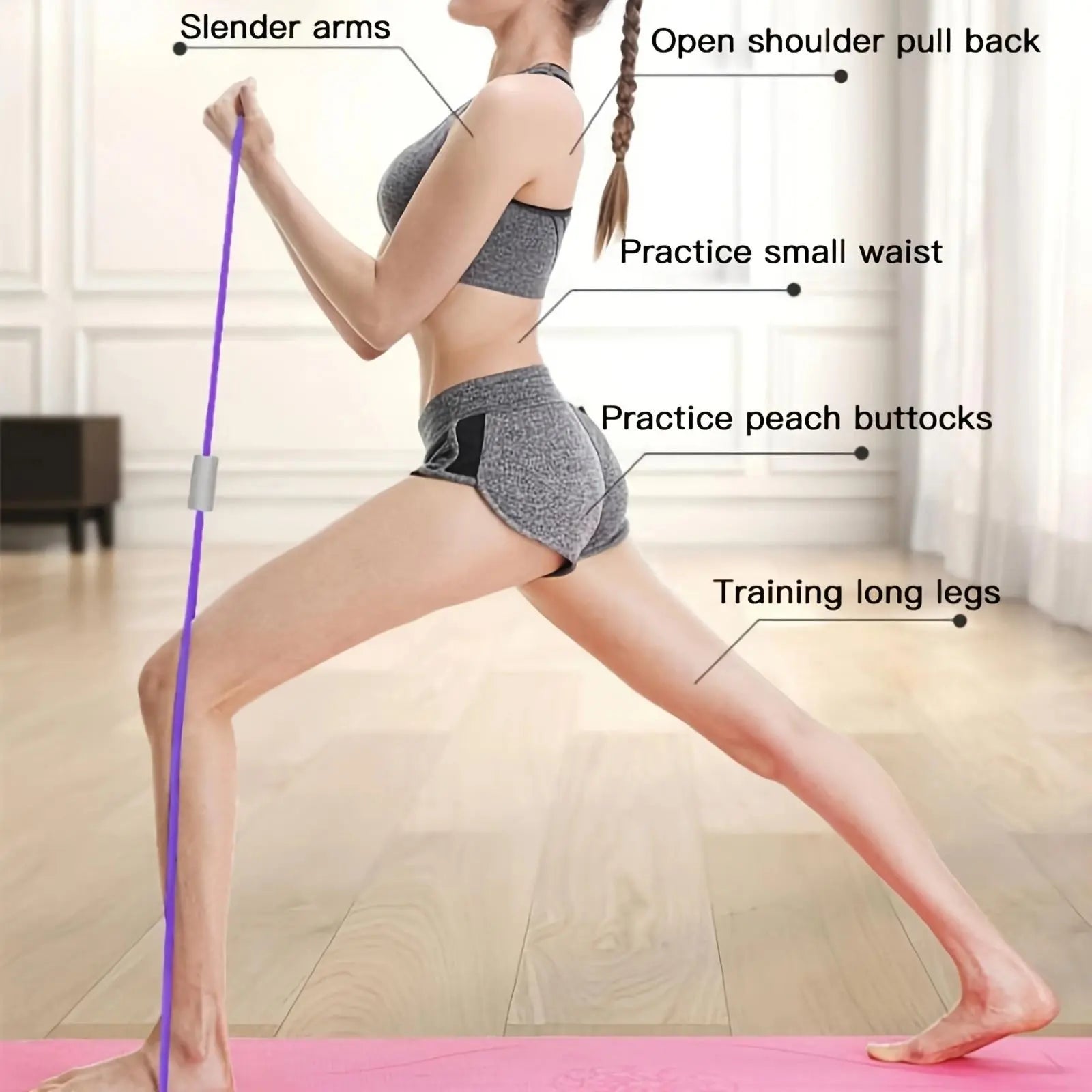 8-Shaped Resistance Band, Stretching Band for Home Workout, Stretch Band for Chest Arm and Shoulder Stretching, Workout Bands, Workout Straps, Fitness Equipment for Home Gym, Training Equipment, Stretching Gear, Home Gym Kit