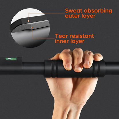 Lifting Pull-Up Bar, Adjustable Door-Mount Heavy-Duty Steel Power Bar with No-Drill Installation, Anti-Slip Grip, Secure Hold, Portable Home Gym Fitness Equipment for Small Spaces & Apartments, Lifting Pull-Up Bars
