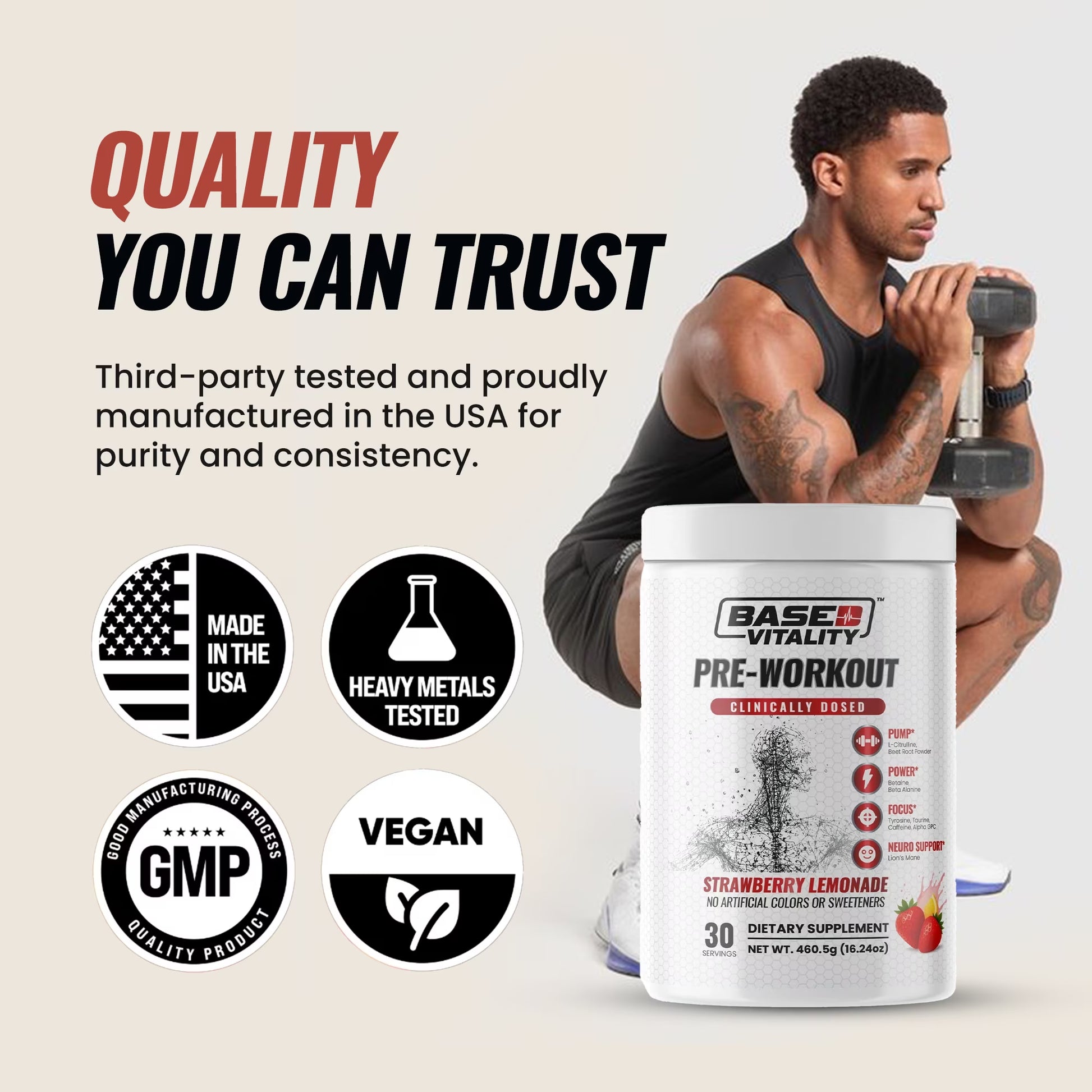 Based Vitality Pre-Workout Strawberry Lemonade