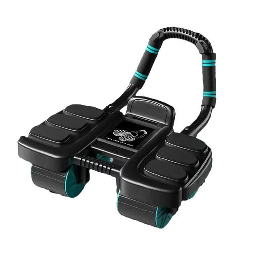 4-Wheel Abdominal Wheel Roller with Elbow Support and Phone Holder, Core Training Ab Roller for Men and Women, Ab Roller Wheel