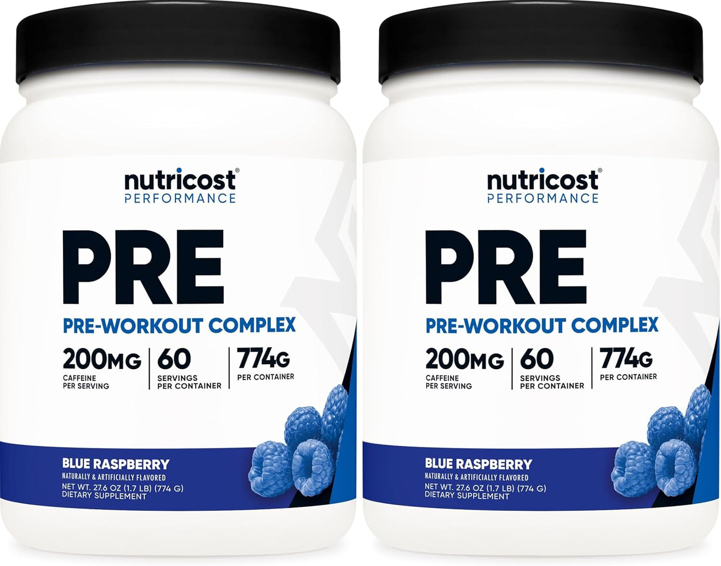 Pre-Workout Complex Powder (Blue Raspberry) 60 Servings | Pre-Workout Supplement with Beta-Alanine, Taurine and Amino Acids