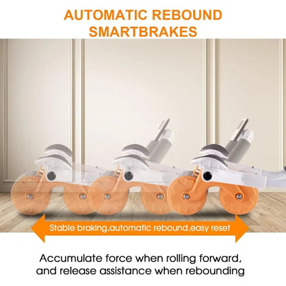 Ab Roller with Knee Pads, Automatic Rebound Ab Roller, Abdominal Training Roller with Elbow Support, Unisex Abdominal Training Equipment - Abdominal Training Roller, Abdominal Wheel, Abdominal Core Trainer, Ab Workout Equipment