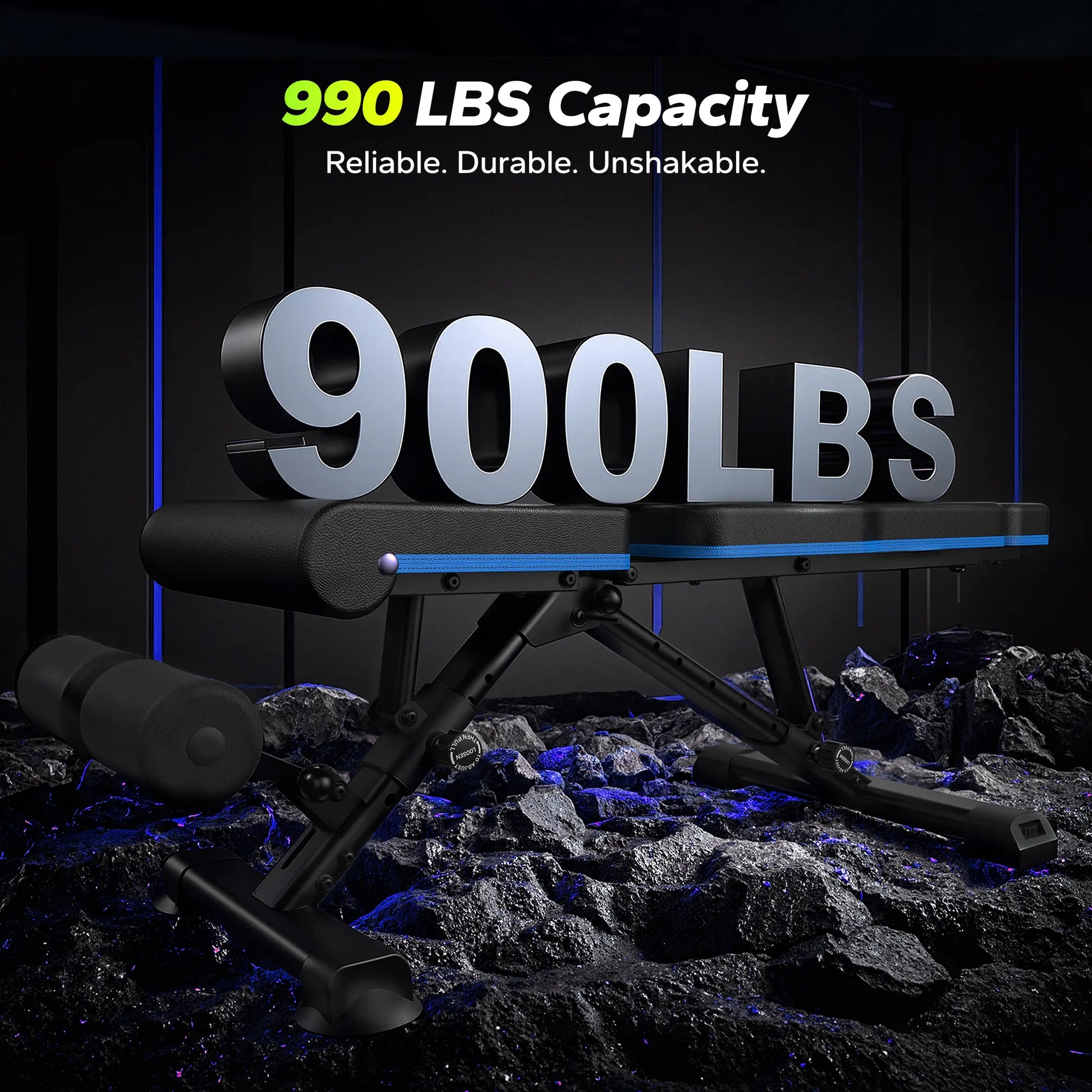 Merach Weight Bench, Foldable Weight Benches for Home Gym with 990 LBS, Adjustable Weight Bench with 72 Training Angles, Incline Bench Press for Full Body Backtoschool
