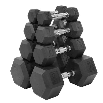 150LB Coated Hex Dumbbell Weight Set and A-Frame Storage Rack, 5-25 Lbs Pairs