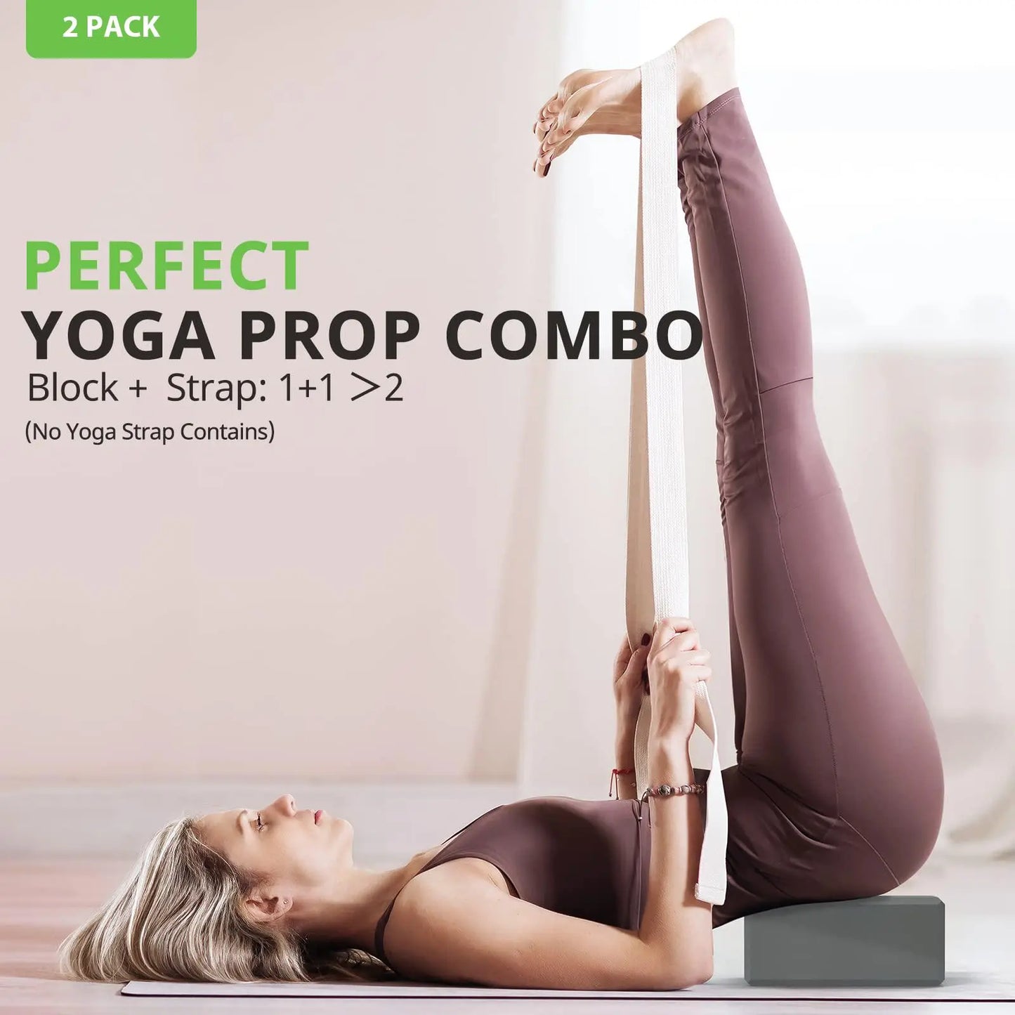 Square Yoga Blocks, 2 Counts High Density Artificial Bricks, Solid Color Yoga Bricks for Women & Men, Yogachallenge, Yoga Equipment