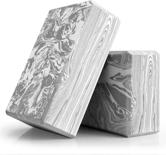2-Pack Yoga Blocks, High-Density 9"X6"X3" Yoga Brick Foam Blocks Non-Slip EVA Foam Block Yoga Props Accessories for Yoga Pilates Stretching and Meditation