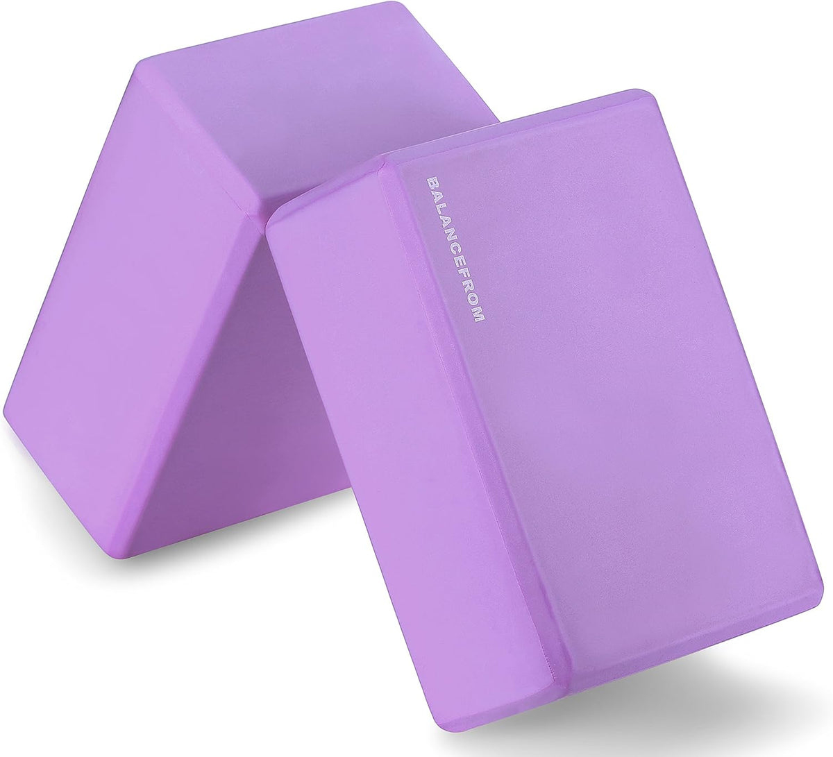 Set of 2 High Density Yoga Blocks, 9"X6"X4" Each