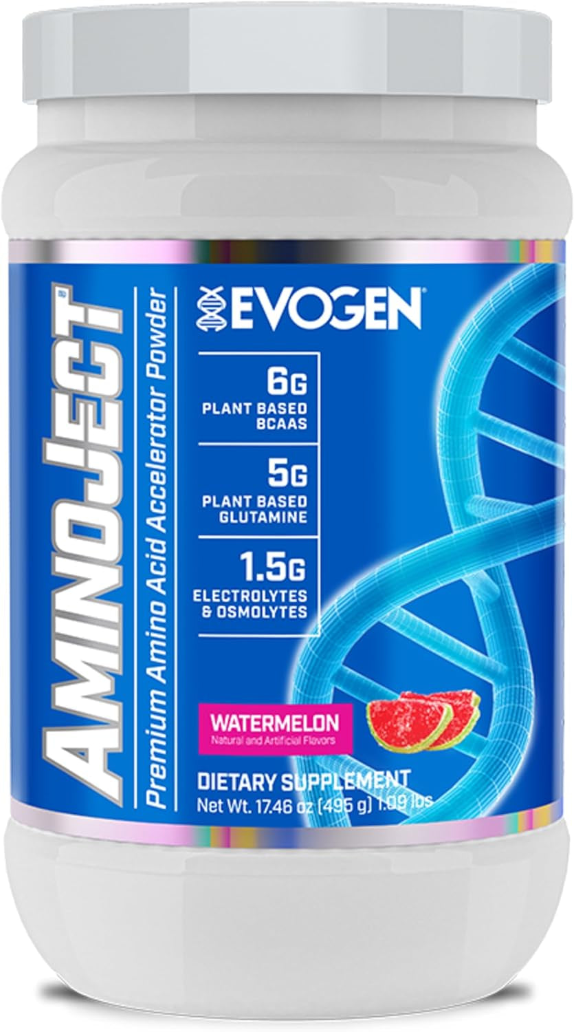 Aminoject Recovery Formula | Watermelon | 30 Servings | 6G Fermented Plant-Based Bcaas, 5G Glutamine, Electrolytes, Betaine and L-Citrulline for Hydration and Endurance