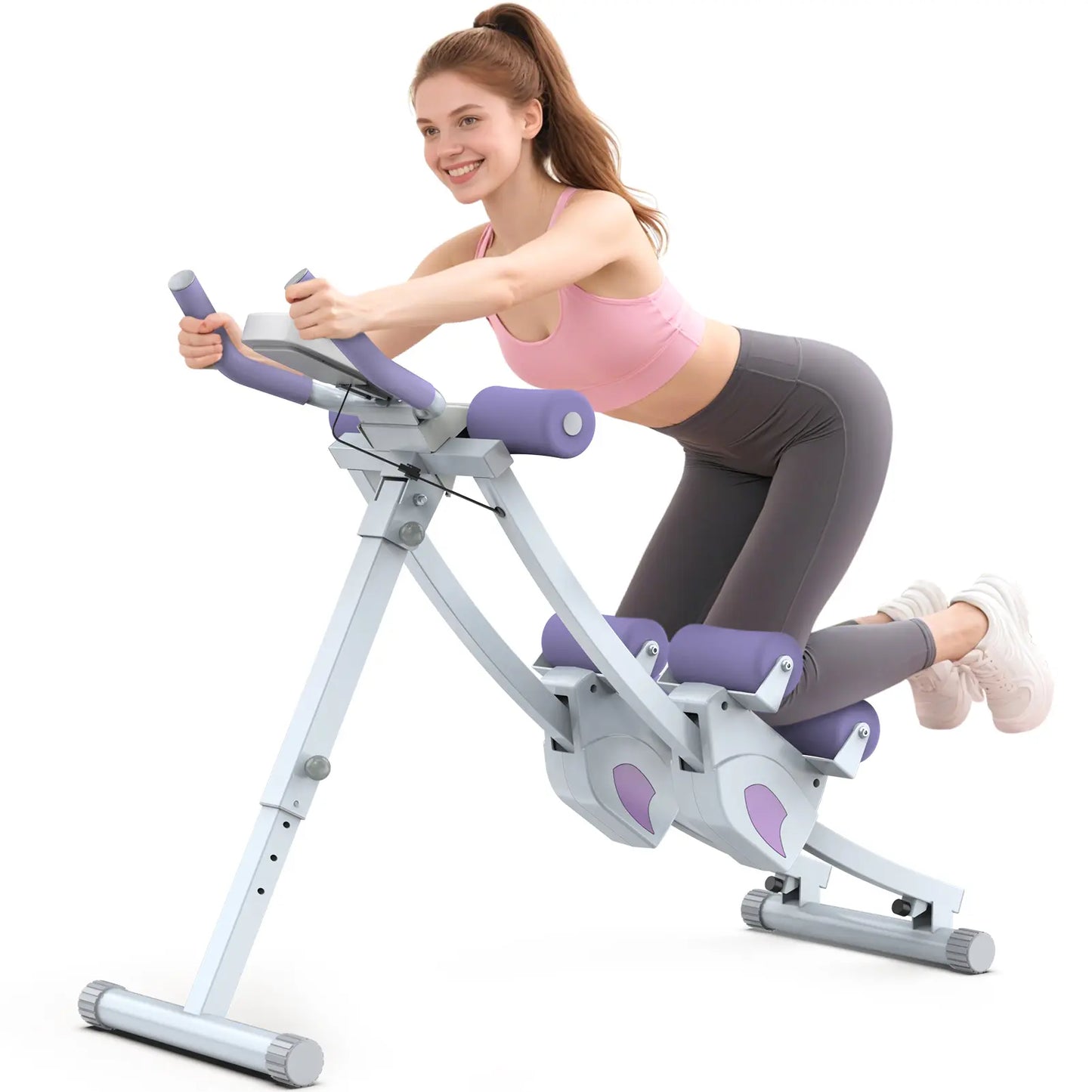 Bearbro Adjustable Ab Trainer with LCD Monitor, 4 Resistance Levels, Foldable Core Workout Machine for Home Gym,Blackfriday
