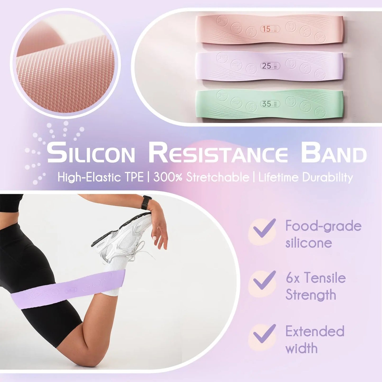 14-Inch Pilates Ring Set - Home Pilates Equipment, Yoga Equipment with Dual Padded Handles, Exercise Ball, Durable Elastic Bands (15,25,35 Lbs) for Functional Training Workout & Body Toning