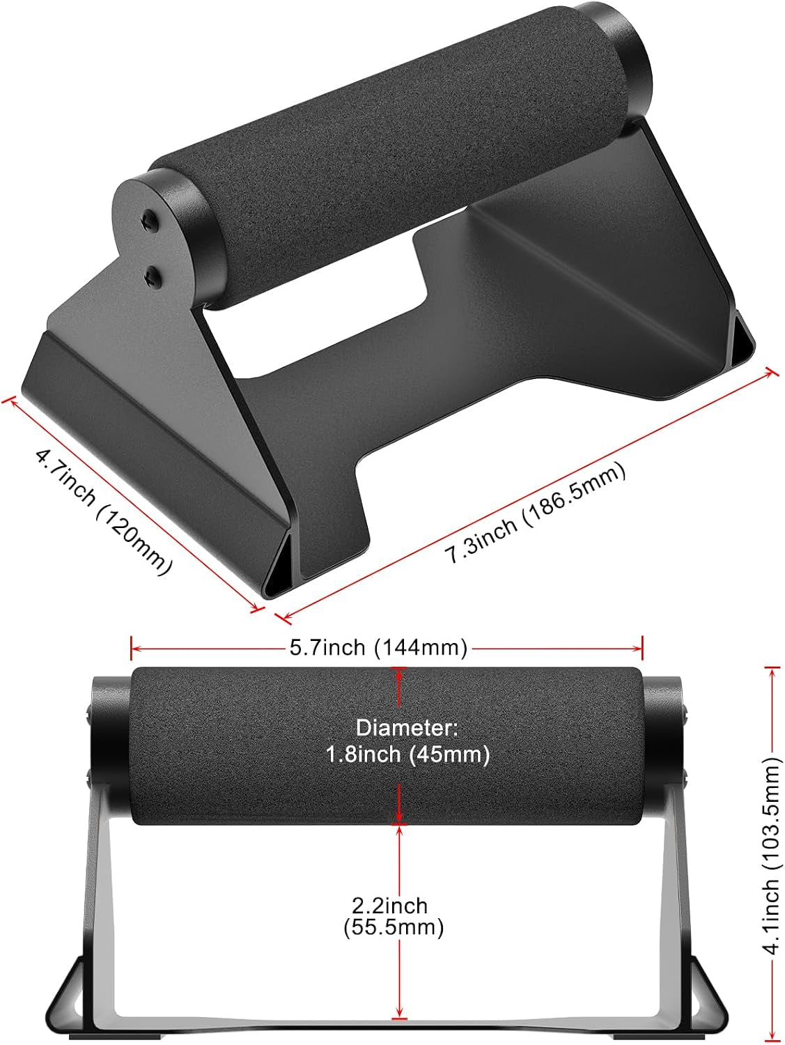 Push up Bars, Pushup Stands, Anti-Slip Soft Plastic Push up Handles, Bottom Anti-Slip Pad, Strength Training Equipment, Perfect for Floor Workout Exercise
