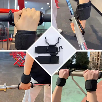 2Pcs Fitness Training Hooks, Anti-Slip Wrist Support Hooks, Pull-Up Assistance, Strength Training, Thickened Wrist Guards, Gym Equipment, Wrist Cuffs Gym, Workout Accessories