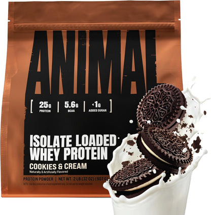 Whey Isolate Protein Powder, 25G High Protein | Strawberry 4LB | Great Tasting Blend for Pre & Post Workout | Digestive Enzymes & 5.6G Bcaas | Build Strength, Lean Muscle & Recover Faster