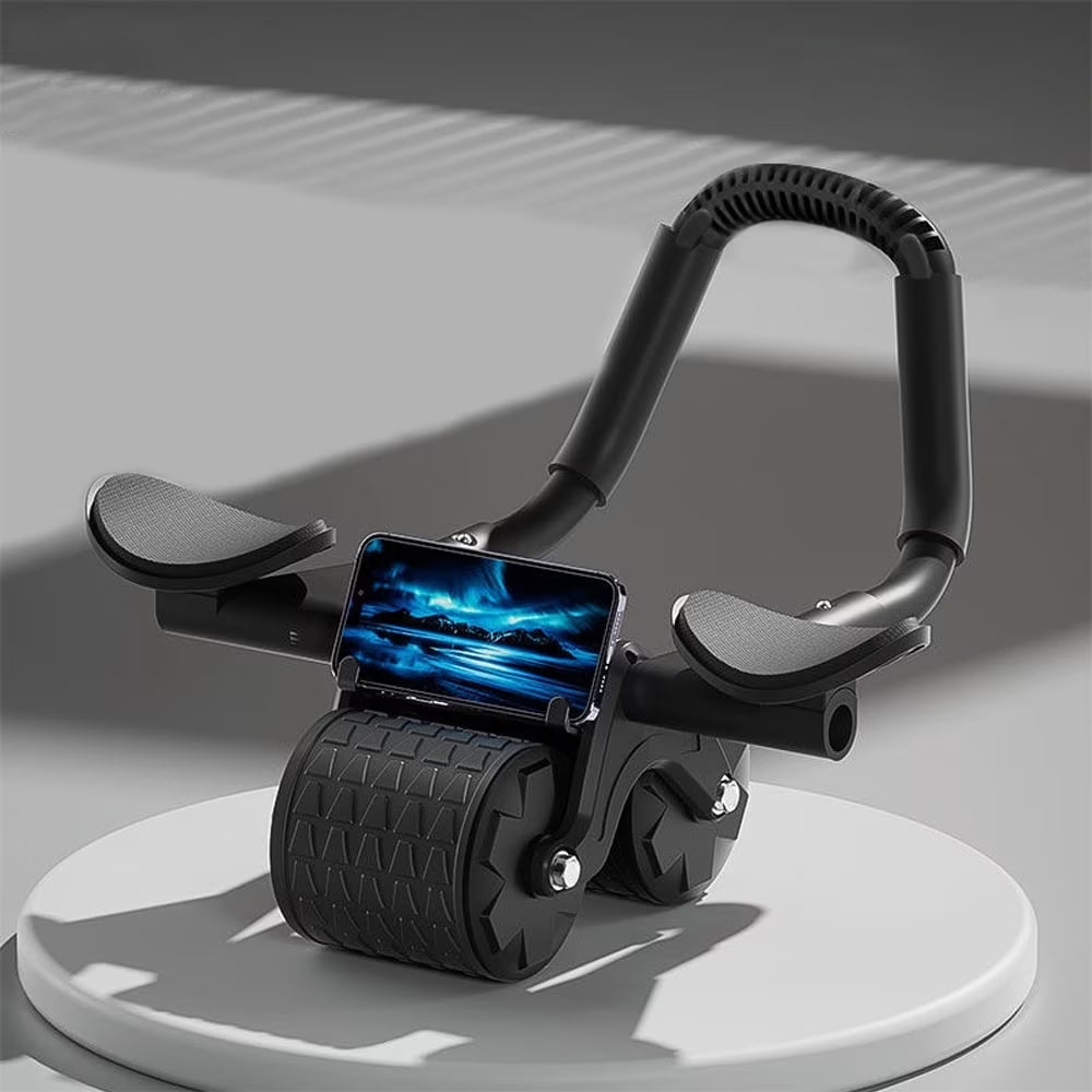 2025 New with Timer Ab Abdominal Exercise Roller Elbow Support, Abs Roller Wheel Core Exercise Equipment, Automatic Rebound Abdominal Wheel