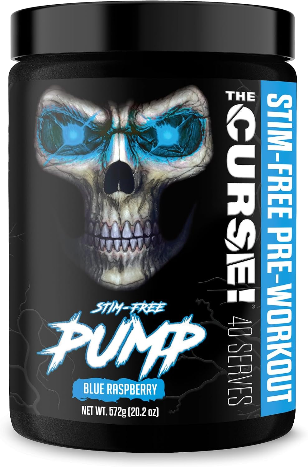 the Curse! Stim-Free Pre Workout Powder, Sour Candy, 40 Servings | Caffeine Free Pump, Non Stim Pre Workout, with L-Citrulline & Beta-Alanine for Nitric Oxide Support and Performance.