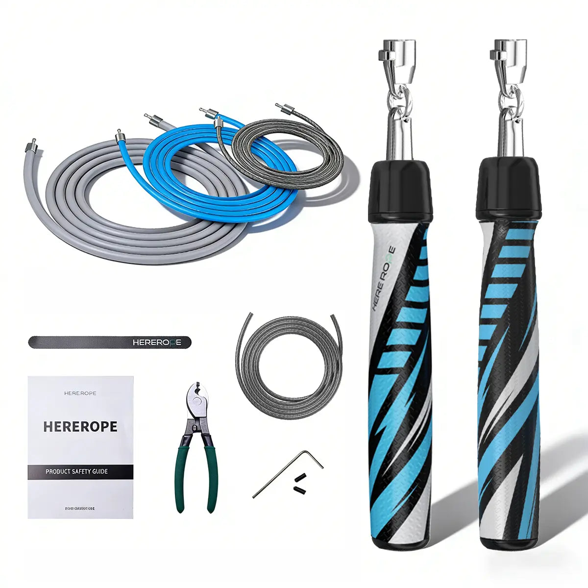 Hererope 3-In-1 Interchangeable Weighted Jump Rope Set for Fitness, Boxing & Cardio Training – Men & Women