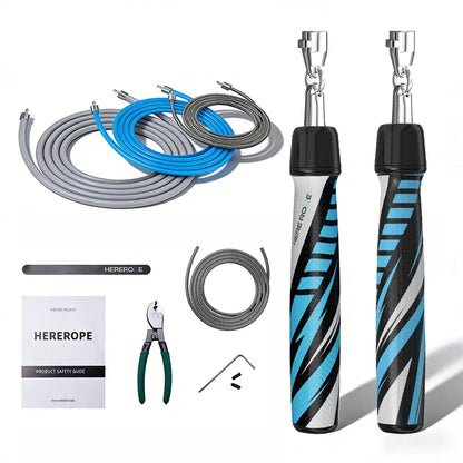Hererope 3-In-1 Interchangeable Weighted Jump Rope Set for Fitness, Boxing & Cardio Training – Men & Women
