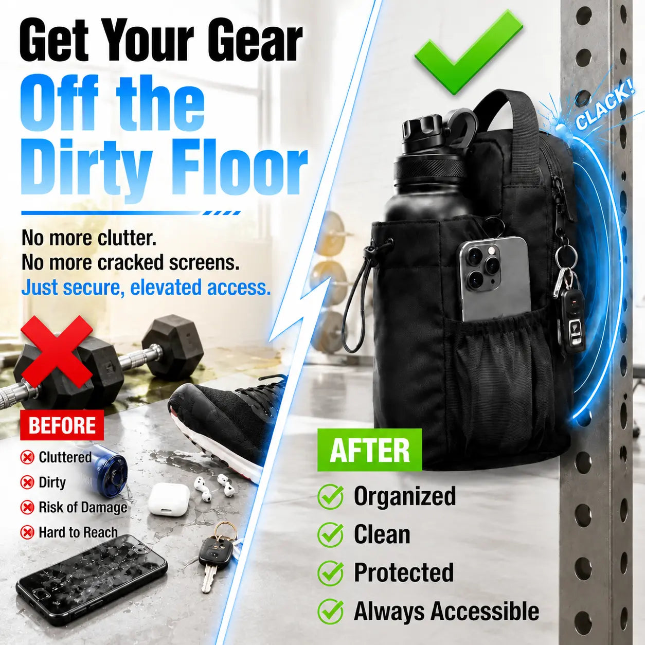 Crossbody Bag for Men and Women, Portable Sling Bag with Multi Pocket Storage Organizer, Waterproof Utility Pouch with Magnetic Closure, Compact Gym Workout Bag for Travel, Sports, Outdoor Activities and Everyday Carry Homeessentials