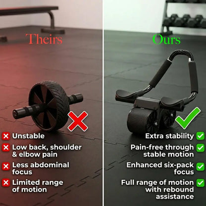 Gains Garage Elbow Supported Ab Roller- Abdominal Wheel for Total Body Workout Ab Trainer