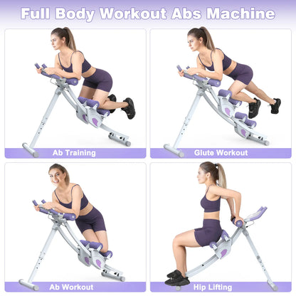 Bearbro Adjustable Ab Trainer with LCD Monitor, 4 Resistance Levels, Foldable Core Workout Machine for Home Gym,Blackfriday