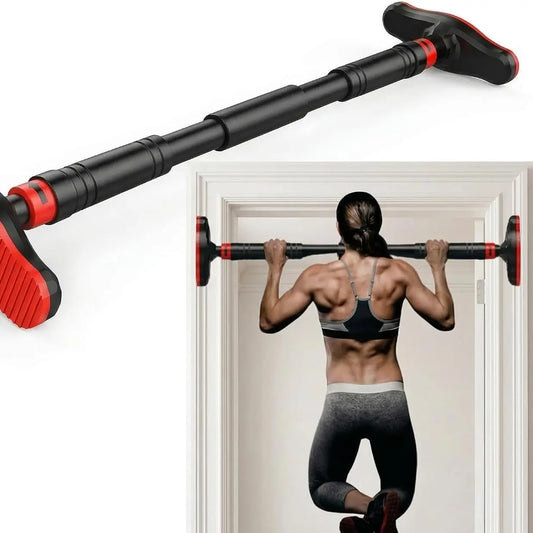 Lifting Pull-Up Bar, Adjustable Door-Mount Heavy-Duty Steel Power Bar with No-Drill Installation, Anti-Slip Grip, Secure Hold, Portable Home Gym Fitness Equipment for Small Spaces & Apartments, Lifting Pull-Up Bars