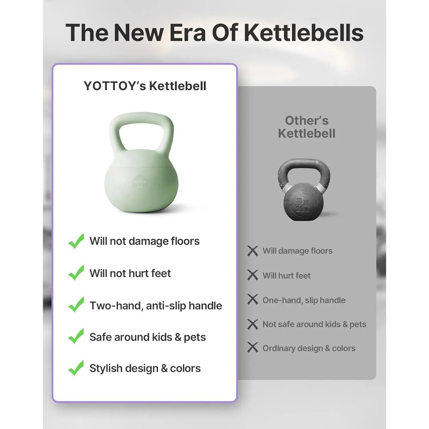 Soft Kettlebell,Kettlebell Anti-Slip Grip Weight for Home Workouts, Kettlebells Set Strength and Safety Guaranteed