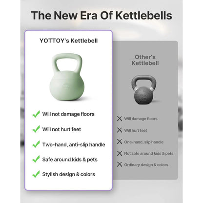 Soft Kettlebell,Kettlebell Anti-Slip Grip Weight for Home Workouts, Kettlebells Set Strength and Safety Guaranteed