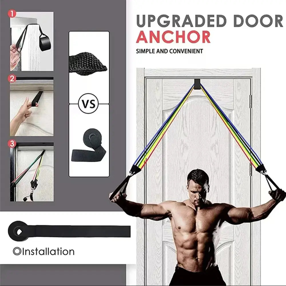 Stretch Rope Fitness Male Elastic Belt Elastic Rope Home Resistance Belt Puller Back Strength Chest Muscle Training Equipment. Chest Trainer Exercise Band