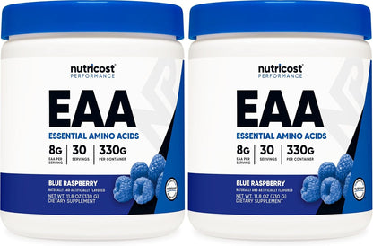 EAA Powder 30 Servings (Fruit Punch) - Essential Amino Acids - Non-Gmo, Gluten Free, Vegetarian Friendly (Pack of 2)