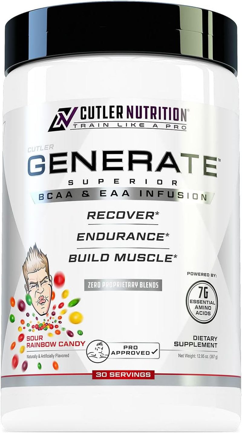 Generate EAA and BCAA Powder: Best Post Workout Recovery Drink and Branched Chain Amino Acids Supplement with Essential Amino Acids, 5G Bcaas, 2G Eaas for Lean Muscle Mass | Watermelon, 30 Servings | 11.3 Oz | 5G Bcaas and 2G Eaas per Serving for Post-Workout Recovery, Hydration, Lean Muscle Support and Protein Synthesis