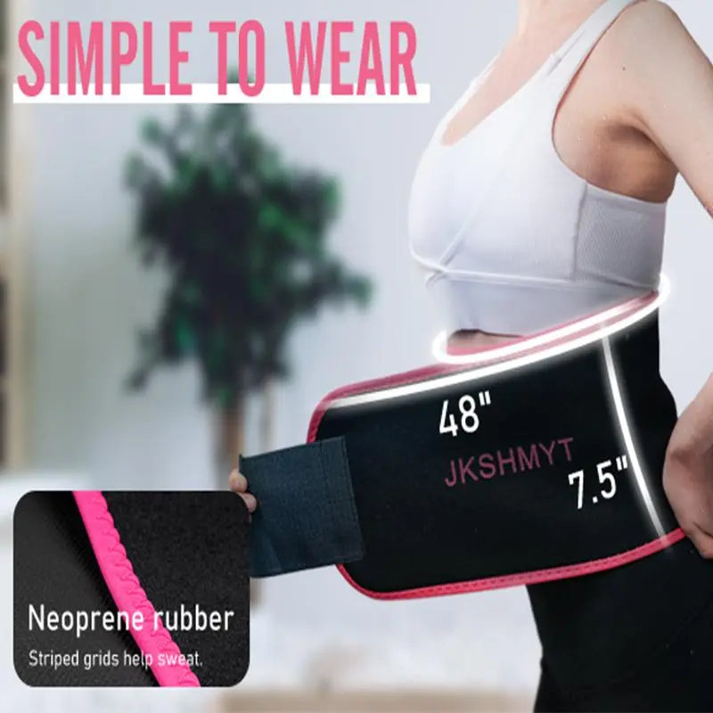 Waist Trainer for Women, Sweat Band Workout Waistband, Waist Trimmer Belt, Fitness Waist Shaper for Workout, Sports & Outdoor Accessories