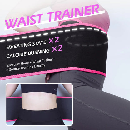 Waist Trainer for Women, Sweat Band Workout Waistband, Waist Trimmer Belt, Fitness Waist Shaper for Workout, Sports & Outdoor Accessories